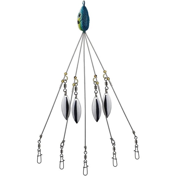 Umbrella Rigs for Stripers Fishing, Freshwater Fishing Swimbait Lures Kit, Blue