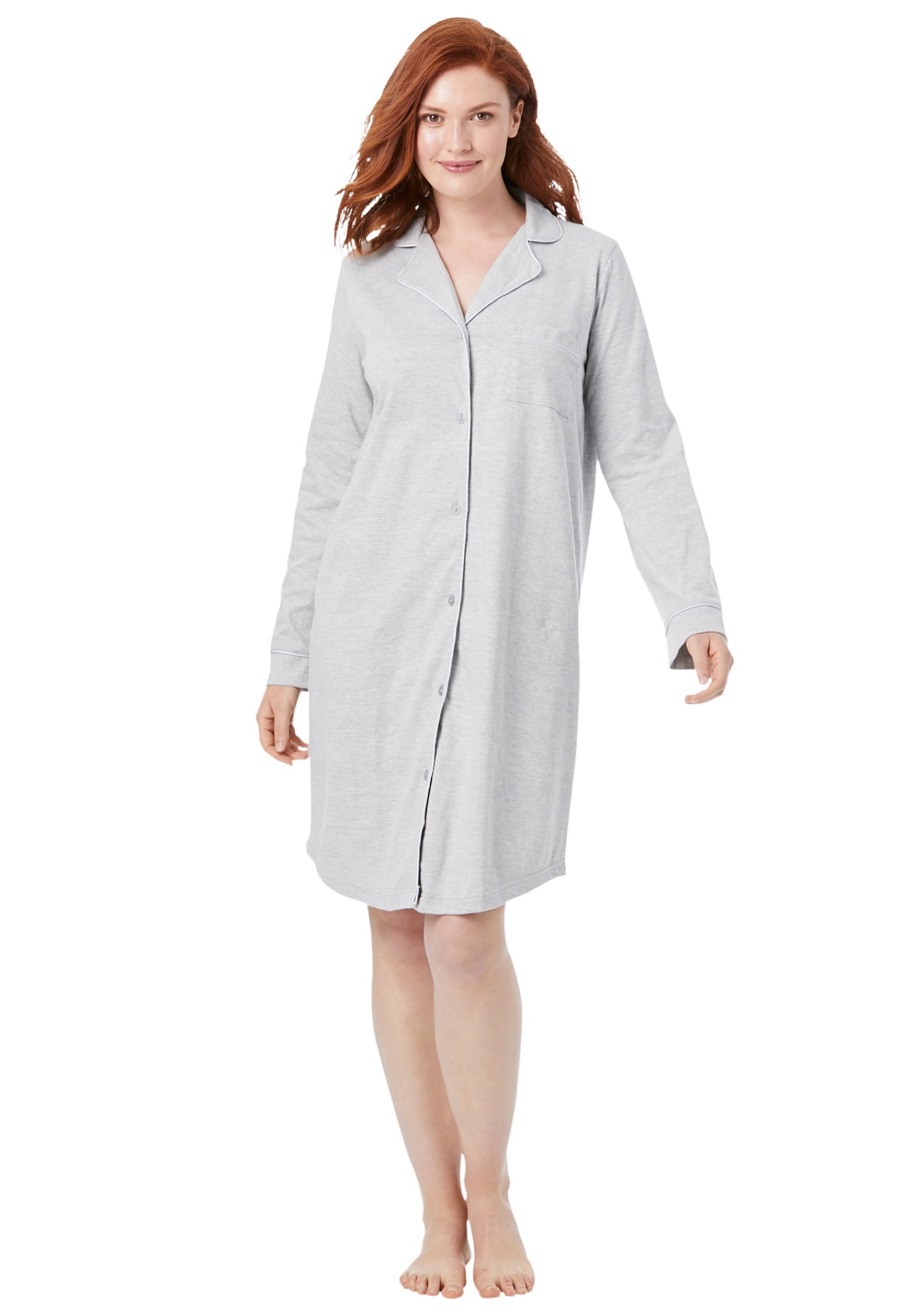 Plus Size Knit Sleep Shirt Shirt 