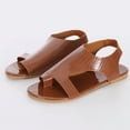 thumbnail image 5 of Penkiiy Womens Flat Adjustable Strap Sandals With Casual Slides and Split Toes Style for Lady Summer 38 Brown, 5 of 7