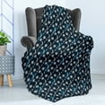 thumbnail image 4 of Sun and Moon Soft Flannel Fleece Throw Blanket, Heavenly Bodies in Starry Night Sky Graphic Theme, Cozy Plush for Indoor and Outdoor Use, 60" x 80", Violet Blue Grey, by Ambesonne, 4 of 5