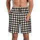 thumbnail image 1 of Balery Black and white houndstooth Traje de Baño Estilo Hawaiano para Hombre, Shorts de Secado Rápido con Bolsillos-Large, 1 of 6