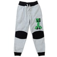 thumbnail image 7 of Minecraft Big Boys' 2-Pack Fleece Jogger Pants Heather Grey Black, 7 of 7
