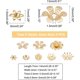 thumbnail image 4 of 48 tapas de cuentas, 8 estilos, latón chapado en oro real de 24 quilates, tapas de extremo con forma de flor, tapa de flor de filigrana de metal, 4 of 5