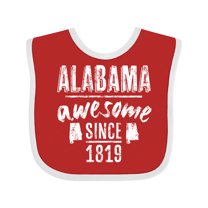 Inktastic Alabama Awesome Since 1819 Boys or Girls Baby Bib