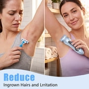 Electric Shaver for Women, Womens Electric Razor Lady IPX7 Waterproof Legs Arm Underarm Painless Epilator Body Hair Remover Rechargeable Wet Dry Use Bikini Trimmer W/ Charging Stand & LCD Display