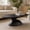 Black, variant on Lucky Coffee Table 47.2" Cream, Sculptural Fiberglass Table with Matte Finish, Minimalist Scandinavian Low Coffee Table, Designer-Inspired Pebble Base Center Table for Modern Living Room & Apartment