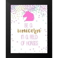 thumbnail image 2 of Dos Santos, Bella 15x18 Black Modern Framed Museum Art Print Titled - Be A Unicorn, 2 of 5