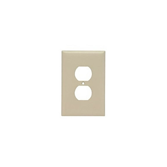 Pass and Seymour SPO8-I Ivory Jumbo Single Gang Duplex Receptacle Wall Plate