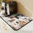 thumbnail image 3 of Coffee Bar Mat Accessories for Countertop Absorbent Hide Stain Rubber Backed Dish Drying Mats for Kitchen Counter Draining Pad Decor Gift Fit Under Coffee Maker Coffee Pot Espresso Machine (24x16in), 3 of 6