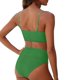thumbnail image 5 of Conjuntos de bikini tankini para mujer Trajes de baño de bloques de color Traje de baño de dos piezas con tirantes anchos y soporte Traje de baño de dos piezas para mujer Trajes de baño tankini para m, 5 of 5