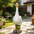 thumbnail image 4 of BZPIZ 11.8" Garden Porch Goose Statues, Funny Goose Farm Fence Decor, Resin Real Concrete Porch Goose Decor, Outdoor Animal Sculptures & Statues, Perfect for Home Garden Stairs, Backyard, Farm, Patio, 4 of 7