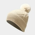 thumbnail image 5 of AWZXDE Women's Winter Hat Scarf Gloves Set, Solid Color Warm Accessories for Cold Weather Beige,One Size, 5 of 7