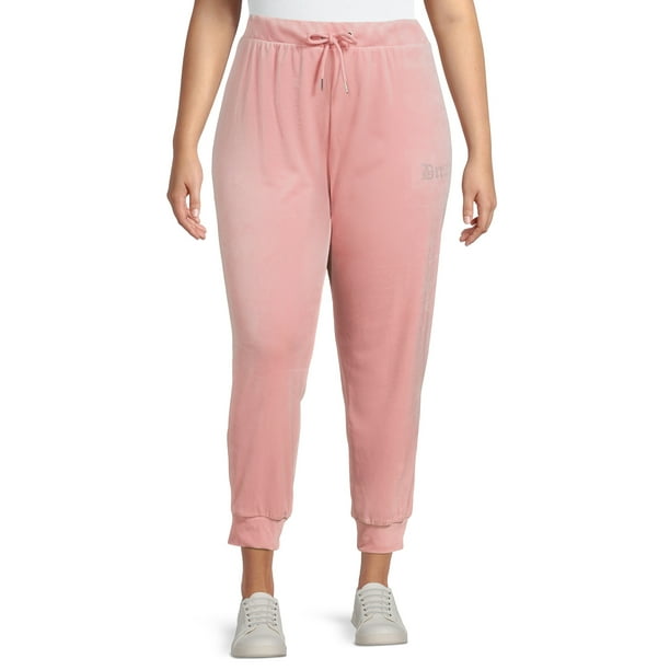 plus size velour joggers