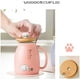 thumbnail image 3 of Taza de café de cerámica con tapa y cuchara de acero inoxidable, 450 ml, 3 of 6