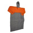 thumbnail image 1 of Adults Raincoat Loose Soft Waterproof Reusable Portable Rain Coat for Travel Hiking Orange Grey, 1 of 3