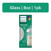Philips Avent Natural Glass Baby Bottle with Natural Response Nipple (Medium Flow, Flow 3), 8oz, SCY913/01