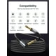 thumbnail image 4 of Cable de instrumento de audio JSAUX de 3 m compatible con guitarra eléctrica, 4 of 7