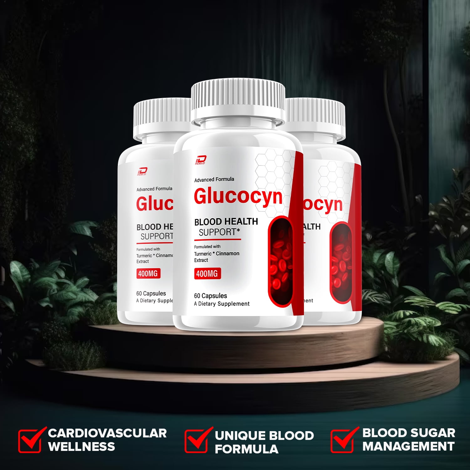 Glucocyn Capsules – Glucosyn, All Natural Glycogen Support, 3 Pack, 180 Capsules