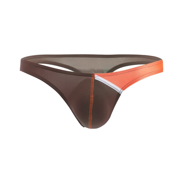 Ropa interior para hombre de cintura baja con bomba de seda de hielo fina, pantalones en forma de T, pantalones en forma de T sin dejar rastro