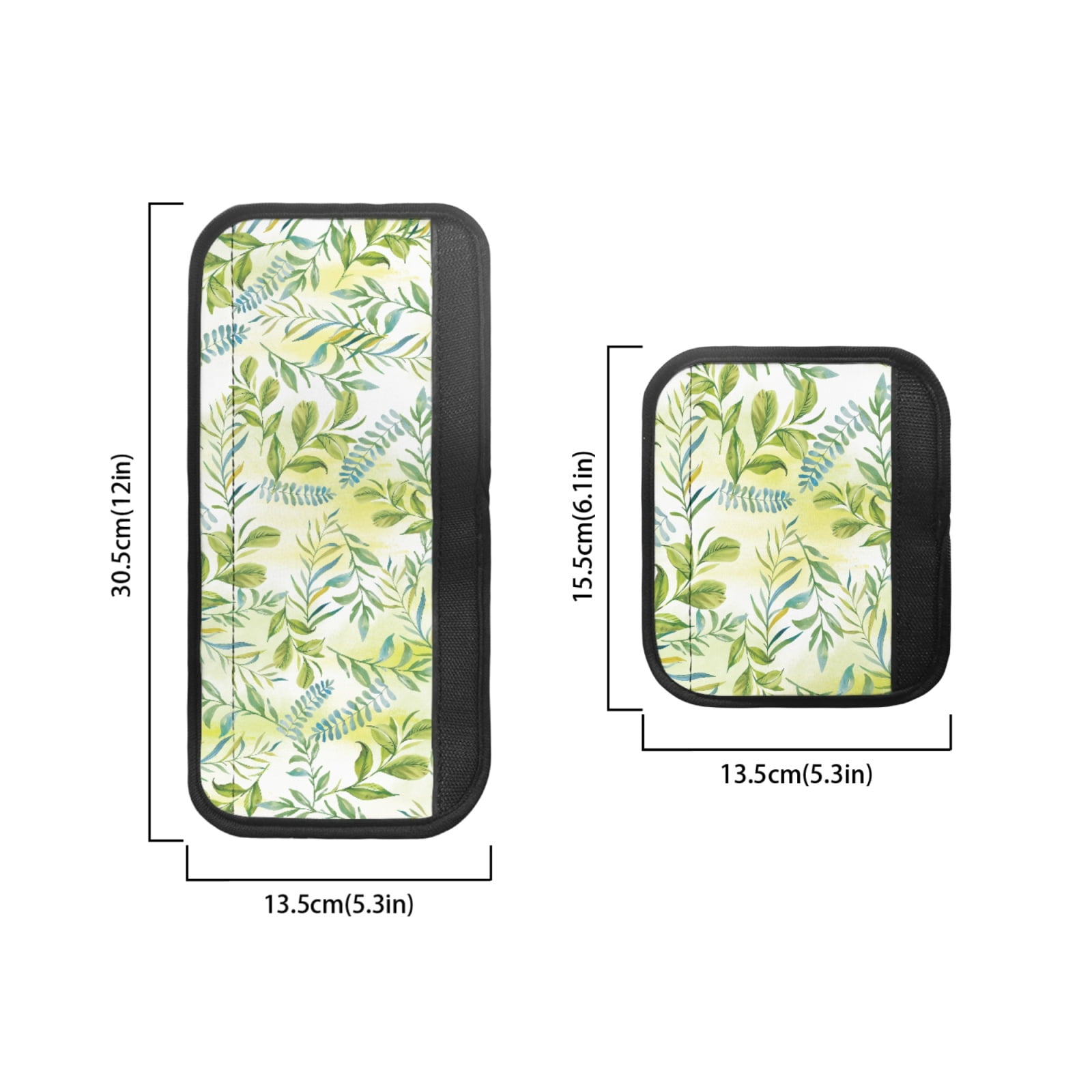 Xoenoiee 6 PCS Refrigerator Door Handle Covers Anti-skid Kitchen Appliance Decor Fridge Dishwasher Oven Handle Gloves Keep Off Fingerprints Oil Stain Food Spot, Green Leaf