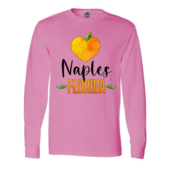 Inktastic Naples Florida Orange in Heart Long Sleeve T-Shirt