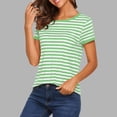thumbnail image 2 of SROBPTY Womens T-Shirts Fashion Print Crew Neck Short Sleeve Lightweight Summer Tops for Everyday Use, 2 of 5