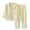Yellow, variant on Paiwinds Kids Summer Pajamas Set Long Sleeve Turndown Collar Button Down Top And Pants Cotton Home Wear