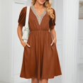 thumbnail image 2 of Sngxgn Women's Party Dress Bodycon Dresses Long Sleeve(Brown,L), 2 of 6