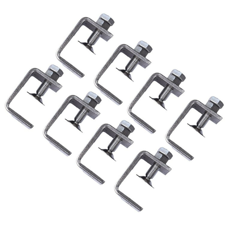 Ymam.Light 2 Pcs C Clamps Heavy Duty - Stainless Steel C Clamp for Crafts,  C Tiger Clamps with Screws, Welding Building Household Clamp Tools with