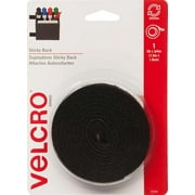 VELCRO Brand - Sticky Back Hook and Loop Fasteners – Peel and Stick Permanent Adhesive Tape and Circles Keeps Classrooms, Home, and Offices Organized |18in x 3/4in Tape and 3/4in Circles 12ct Black