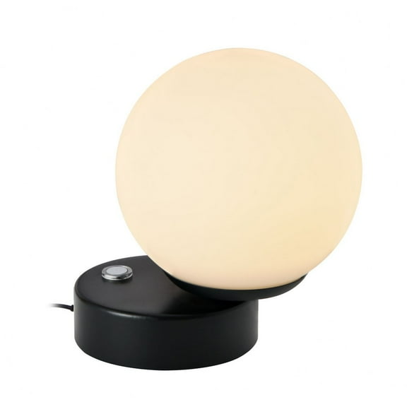 VONN Capri 6" ETL Certified Integrated LED Table Lamp with Glass Shade in Black