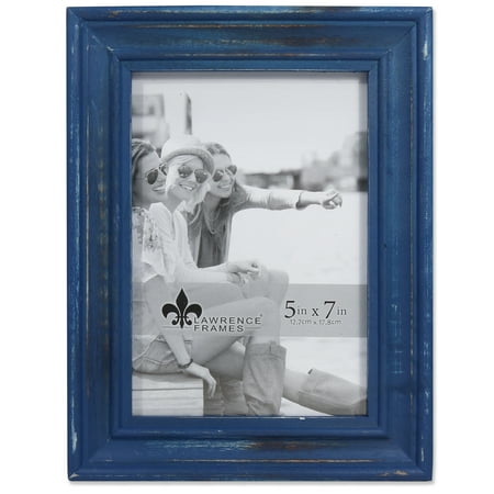 5x7 Durham Weathered Navy Blue Wood Picture Frame