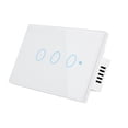 thumbnail image 1 of Commutateur WiFi Intelligent Tuya Norme 120 US - 3 Gang, Blanc, Universel Neutre/non Neutre, Commande Vocale Alexa, Utilisation via Application à Distance, Conception Compacte, Matériau Durable pour la Sécurité et le Confort à la Maison et au Bureau, 1 of 6