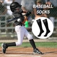 thumbnail image 2 of 1Pairs Baseball Soccer Softball Socks for Youth Adult Solid Colors Socks for Boy Girl, 2 of 6