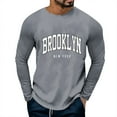 thumbnail image 1 of Playeras Interiores Para Hombre, Camisetas Gráficas Para Hombre, Camisetas Con Estampado De Letras, Camisetas De Otoño, Camisetas Casuales Holgadas De Manga Larga Vintage, Ropa, 1 of 4