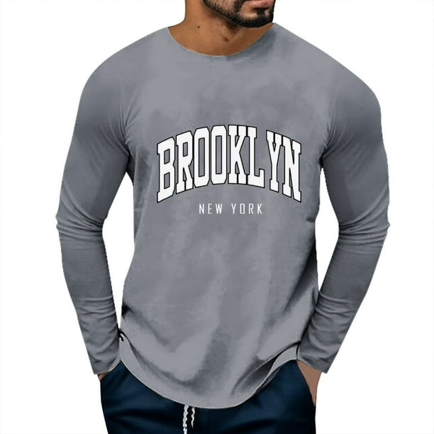 Playeras Interiores Para Hombre, Camisetas Gráficas Para Hombre, Camisetas Con Estampado De Letras, Camisetas De Otoño, Camisetas Casuales Holgadas De Manga Larga Vintage, Ropa