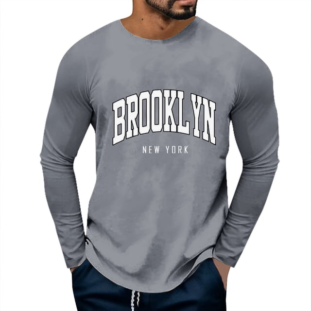 Playeras Interiores Para Hombre, Camisetas Gráficas Para Hombre, Camisetas Con Estampado De Letras, Camisetas De Otoño, Camisetas Casuales Holgadas De Manga Larga Vintage, Ropa