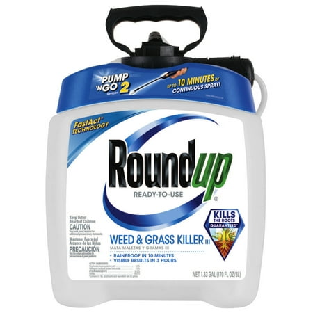 Roundup Ready-To-Use Weed and Grass Killer III with Pump 'N Go Sprayer, 1.33 (Best Weed In America)