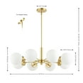 thumbnail image 3 of Safavieh 8-Light Mid-Century Modern Iron Gold Sputnik Chandelier, 3 of 8