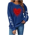 thumbnail image 1 of ameIAEA Valentines Day Sweatshirt Women Crewneck Graphic Pullover Long Sleeve Fall Spring Tops, 1 of 4