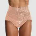thumbnail image 2 of Clothing Cqxid525 Women's Cotton Brief Underwear Lace Mesh Transparent Women Underwear Plus Size High Waist Panty Panties High Waisted Beige, 2 of 4