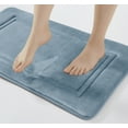 thumbnail image 4 of Truly Calm Antimicrobial 2 Piece Memory Foam Blue Polyester 2-Piece 17x24 Mat Set, solid themed, for Men and Women, OEKO-TEX Certified Confidence, 4 of 6