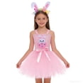 thumbnail image 2 of oqasdz Dresses for Girls Easter Bunny Sleeveless Cute Bow Lace Tutu Dress for Stage Performance Funny Outfit Party Wedding Dress, 2 of 7