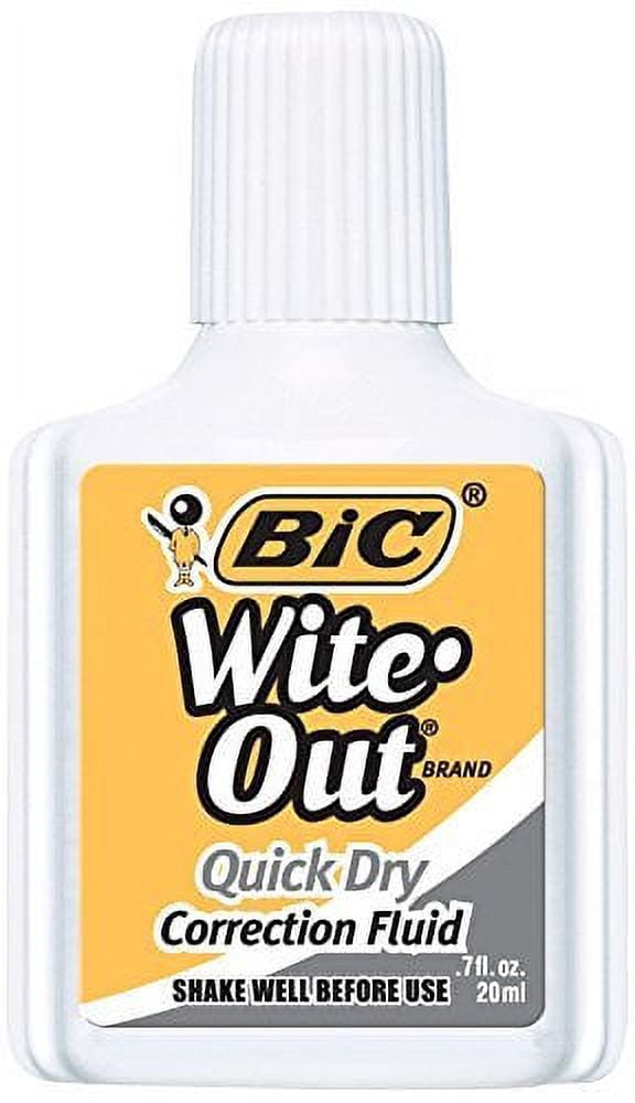Wite-Out Quick Dry Correction Fluid, 20 ml Bottle, White, 1/Dozen by BIC