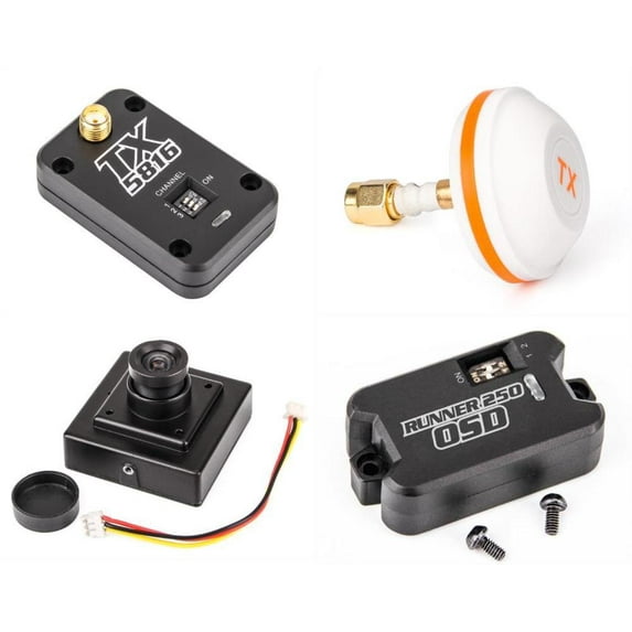 HobbyFlip OSD TX5816 5.8Ghz FPV Video TX w/Camera and SMA Antenna Compatible with Walkera Runner 250 Racer