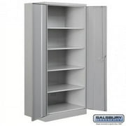 Heavy Duty Storage Cabinet - Standard - 78 Inches High - 18 Inches Deep - Gray - Unassembled