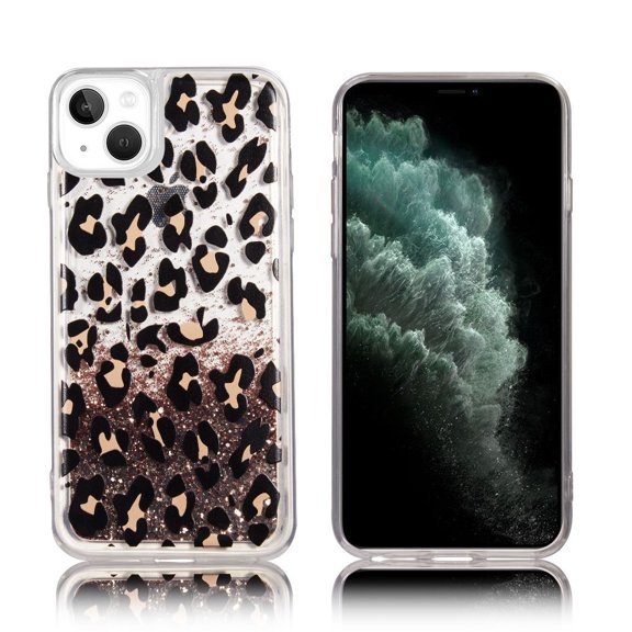 Bemz Liquid Case for iPhone 14 (Waterfall Glitter Bling) - Leopard