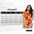 thumbnail image 3 of Goofa Red Vintage Flowers Printed Women Rash Guard Short Sleeve,Tummy control Swimsuit Surfing Swimsuit Bathing Suit One Piece Swimsuit UPF 50-X-Large, 3 of 9