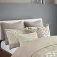 thumbnail image 5 of INK+IVY Mila 3-Piece Cotton Printed Comforter Set with Chenille in Brown, 5 of 11