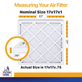 thumbnail image 2 of Filter King 17x17x1 Air Filter | 6-PACK | MERV 13 | HVAC Pleated AC Furnace Filters | MADE IN USA | Actual Size: 17 x 17 x .75", 2 of 5